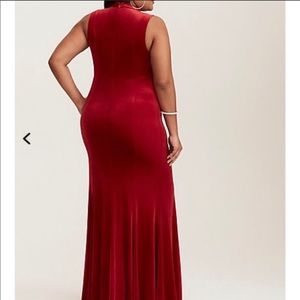 Torrid Maxi Red Velvet Dress - Valentine’s Day!
